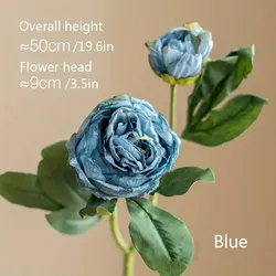 Elegant Peony Artificial Flower Bouquet (Blue B)