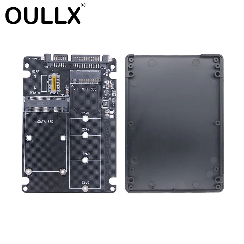 Ngff Ssd Msata Protocolo para Porta Serial Externo Embutido Caixa de Disco Rígido Msata para Sata 3.0 de Comutação de Disco Duplo com Interruptor M.2