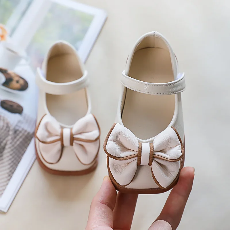 kids leather shoes Spring soft sole Fashion princess Bow knot girls mary janes-leather shoes,mary jane shoes,girls shoes,girls flats