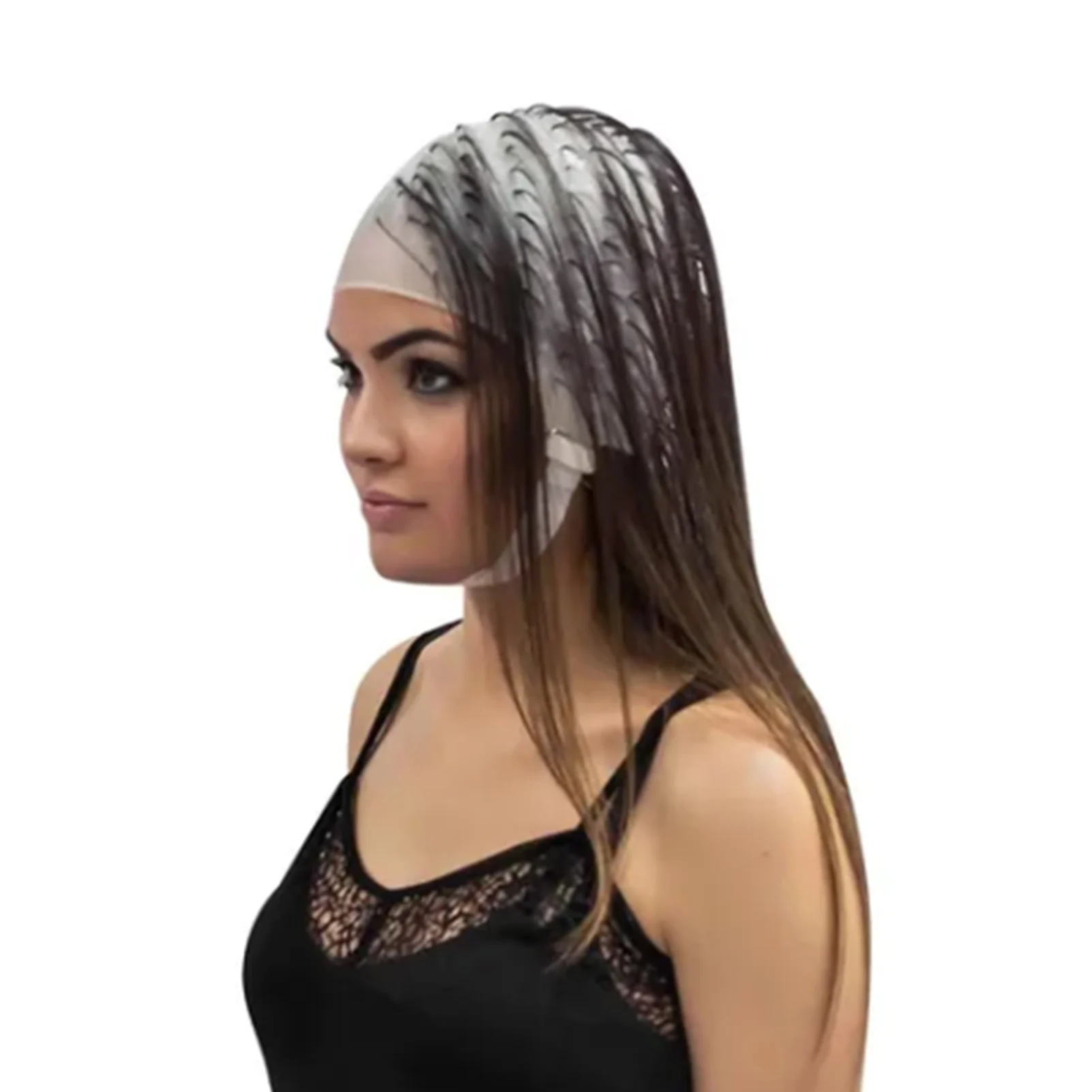 Reusable Dye Hat Hair Coloring Highlighting Hat Silicone Reusable Flexible High Elasticity Folding Hair Dye Hat Silicone Dye Hat 4