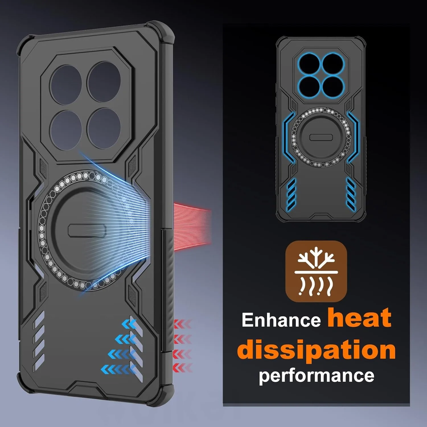 Magnetic Heat Dissipation Military-Grade Camera Lens Protection Case