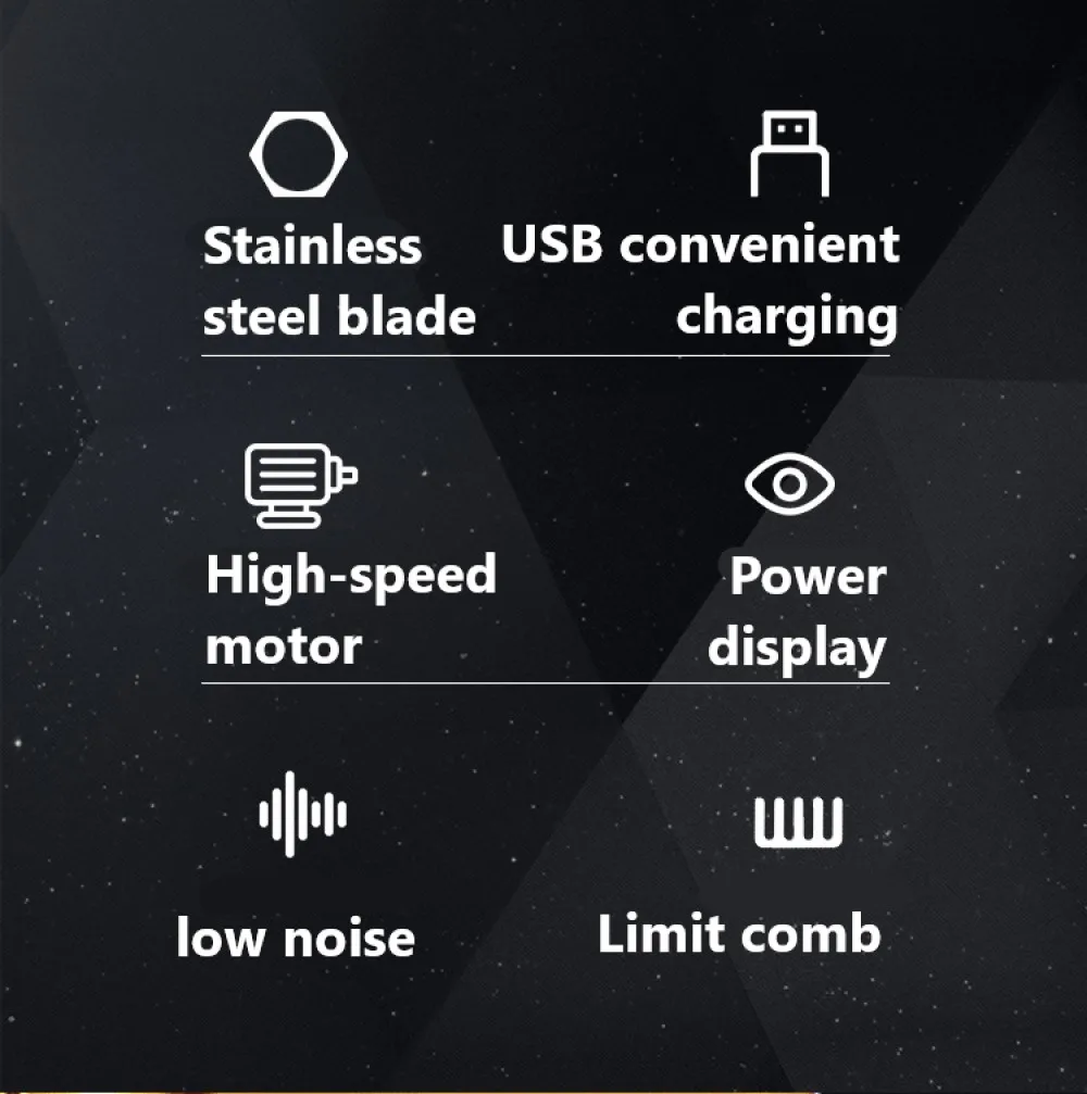 Description Picture 3 of itemKemei Hair Clipper Set Electric Hair Trimmer Cordless Shaver Trimmer Men Barber Hair Cutting Machine for Men Rechargeable USB
