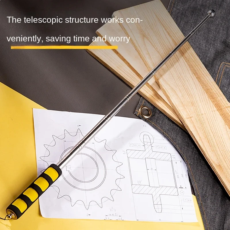 Description Picture 2 of itemDeli 98/115/160CM Multifunction Telescopic Self Defense Hammers Empty Drum Hammer Room Test Rod Inspection Room Tools Metel Test