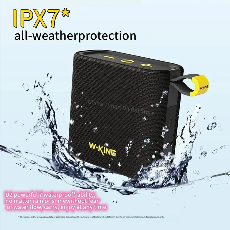 

HiFi Column Subwoofer Boombox W-KING D2 Outdoor Wireless Bluetooth Speaker Clear Stereo Sound Professional IPX7 Waterproof