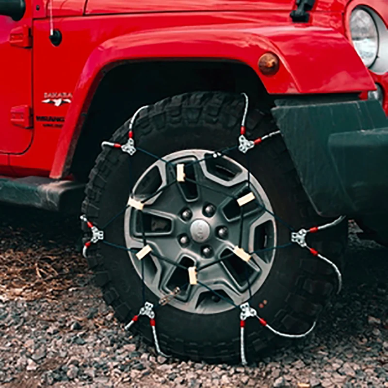 Car Wheel Wirerope Chains Automobile Mud Anti Skid Chains Auto Anti Skid Snow for Double Wheel Car Winter Tire Wheels