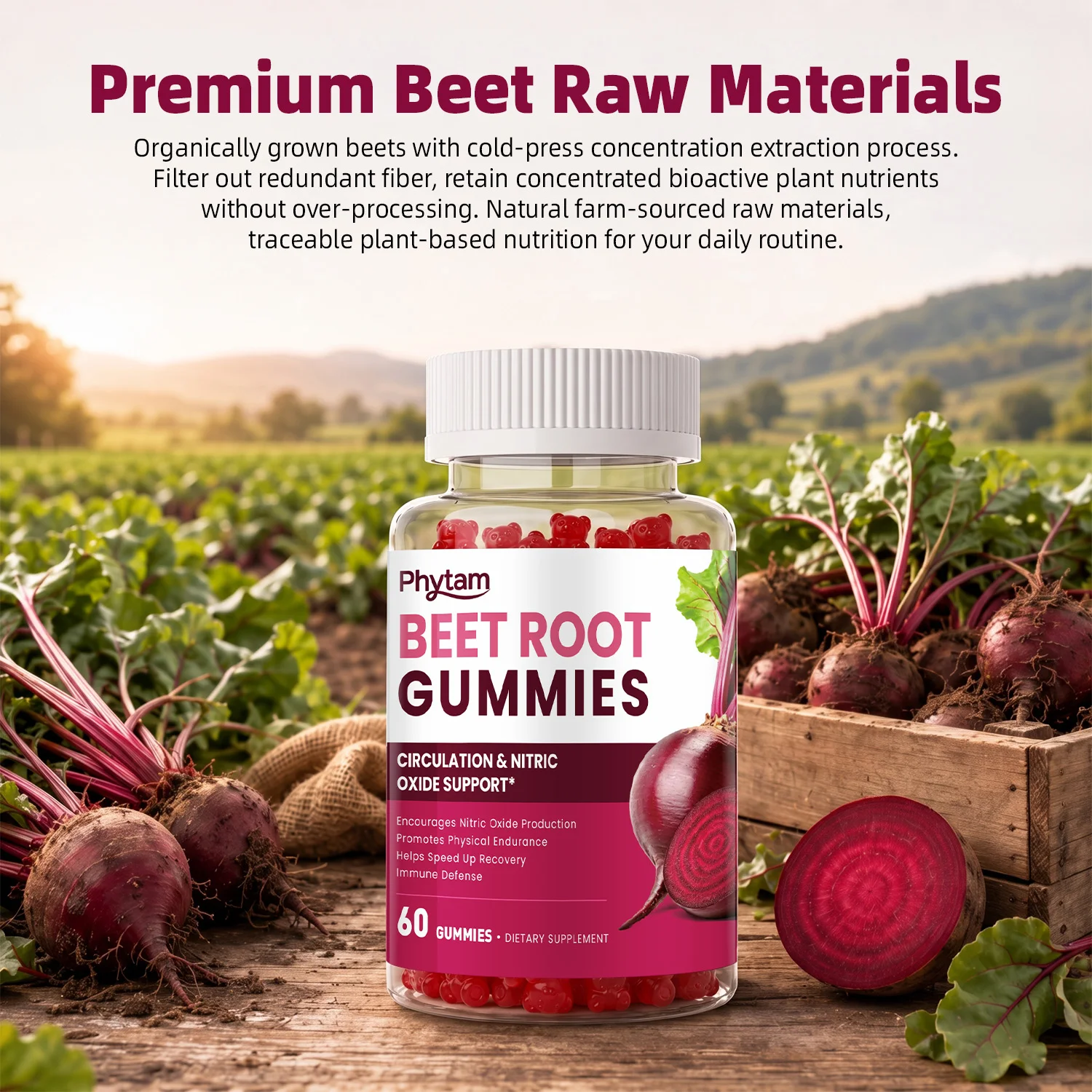 Beetroot Supplement, Antioxidant Daily Wellness Support, Plant‑Based Nutritional Supplement for Overall Body Health