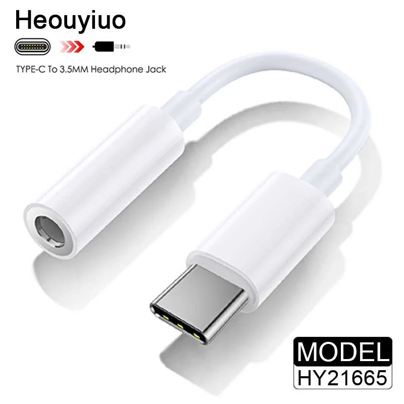 Heouyiuo USB Type C To 3 5 Jack Earphone Audio Adapter Type USB C To 3.5mm Jack For Samsung Xiaomi Huawei USB C Jack HY21665 female usb to male phone jack adapter