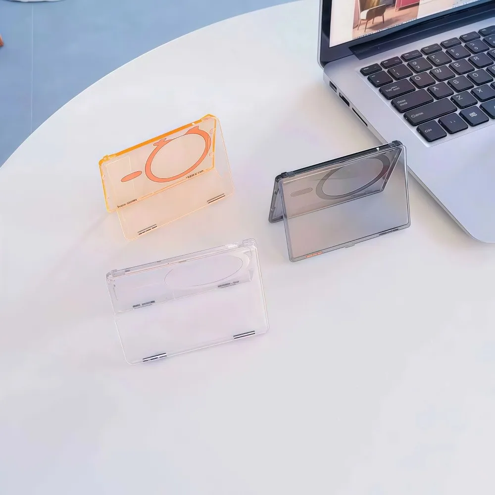 MagSafe 카드 슬리브용 투명 케이스 충격 방지 초박형 자기 스탠드 카드 홀더 Apple/iPhone용 전화 스탠드 기능