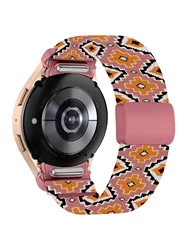 Versatile 20mm Adjustable Nylon Elastic Smartwatch Strap - 20mm (Printed pattern 1)