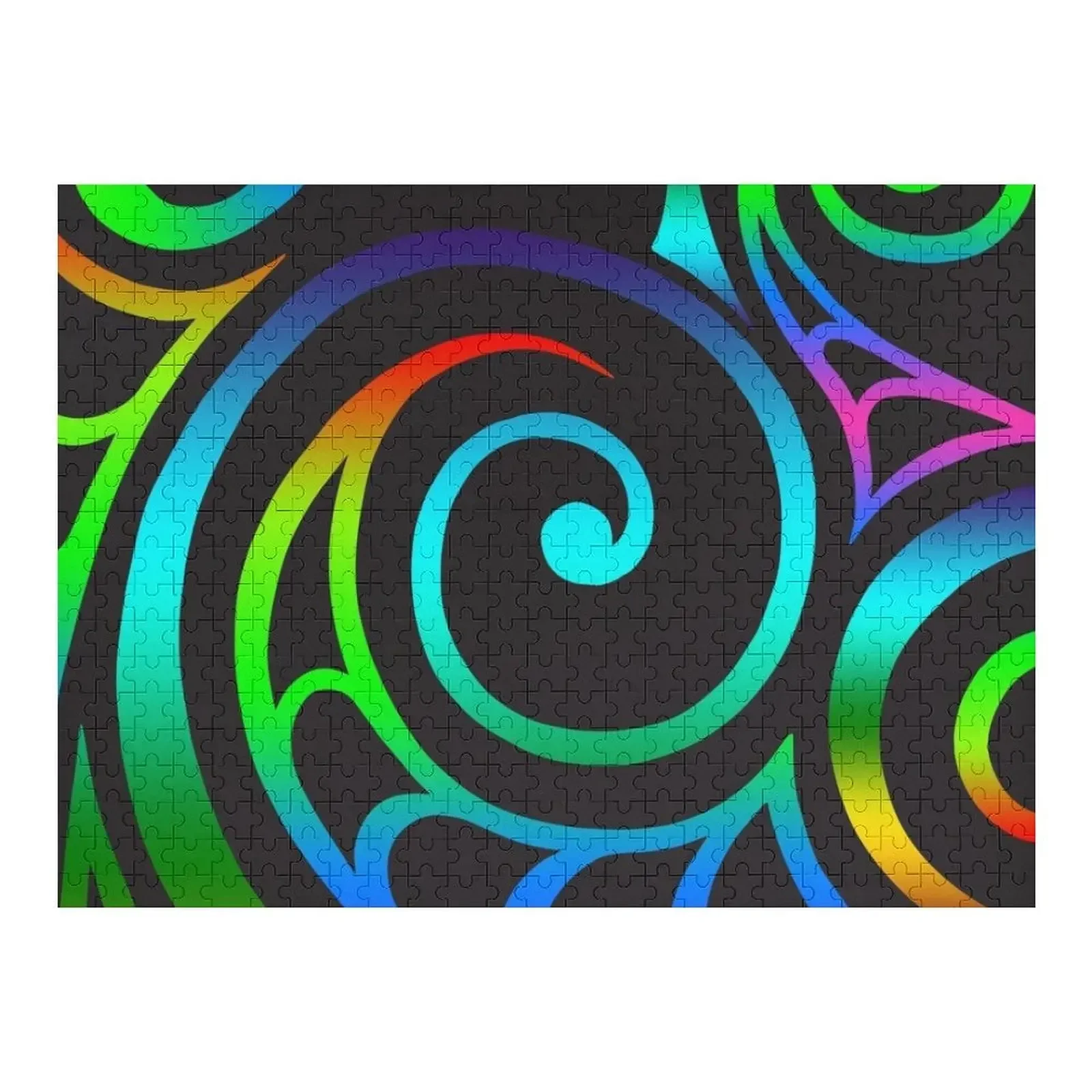 

Colorful Maori Koru - new zealand kiwi Jigsaw Puzzle Game Children Custom Photo Puzzle