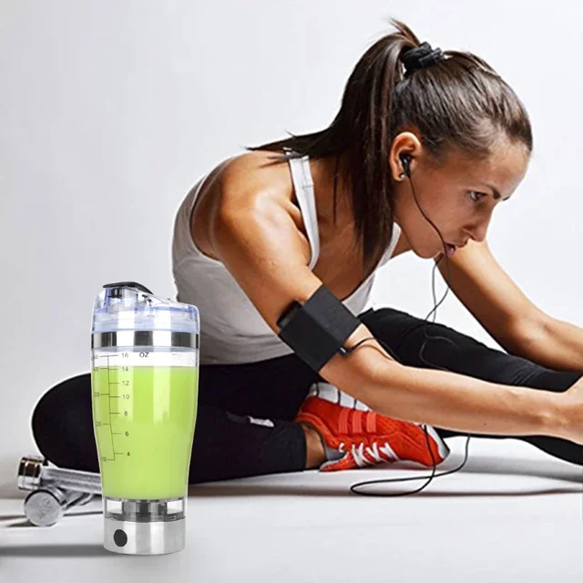 1pc Electric Mixing Cup Portable Protein Powder Shaker Bottle Mixer Bottle Protein Shaker Protein Cup Shaker Fitness Tools 5