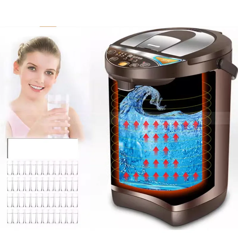 5L Thermostatic Electric Kettle Automatic Bottle Power-off Water Outlet Dechlorination of boiled water Insulation withNightlight 6