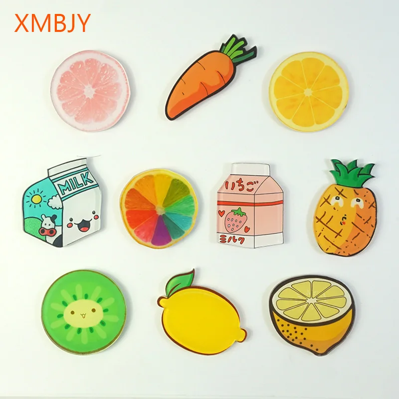 

Cute Fruit Soft Refrigerator Magnet Cartoon Acrylic Fridge Magnetic Sticker Paste Creative Photos of Korea Magnetic Wholesale