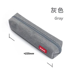 SeamiArt Kawaii Zipper Pencil Case - Solid Color Mini Pen Bag for School & Office Supplies (Gray)