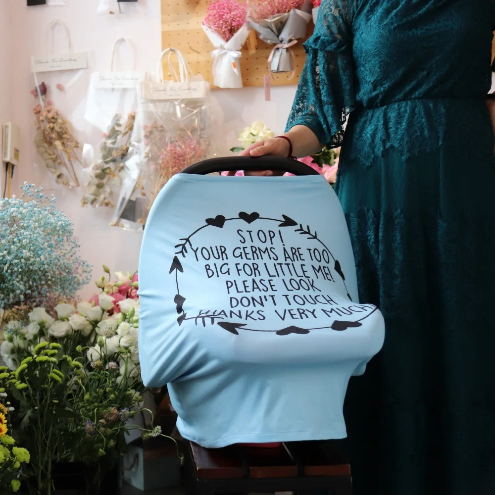 Multifunction Stretchy Baby Car Seat Cover Nursing Cover Breastfeeding Shopping Cart Grocery Trolley Covers Carseat Canopy