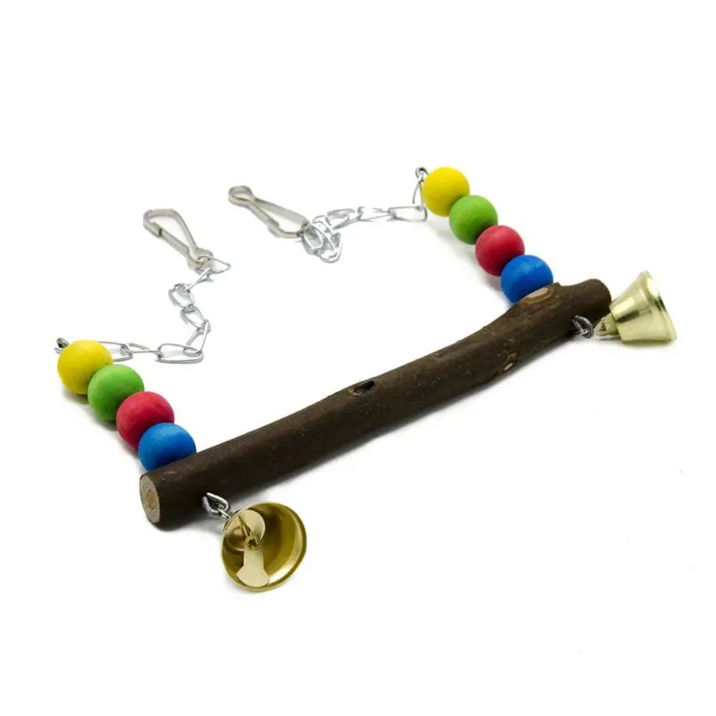 Bird Swing, Parrot Cage Toys, Swing Hanging for Play for Macaw Wooden Bridge Ladder Small Sized Birds Cage Decor