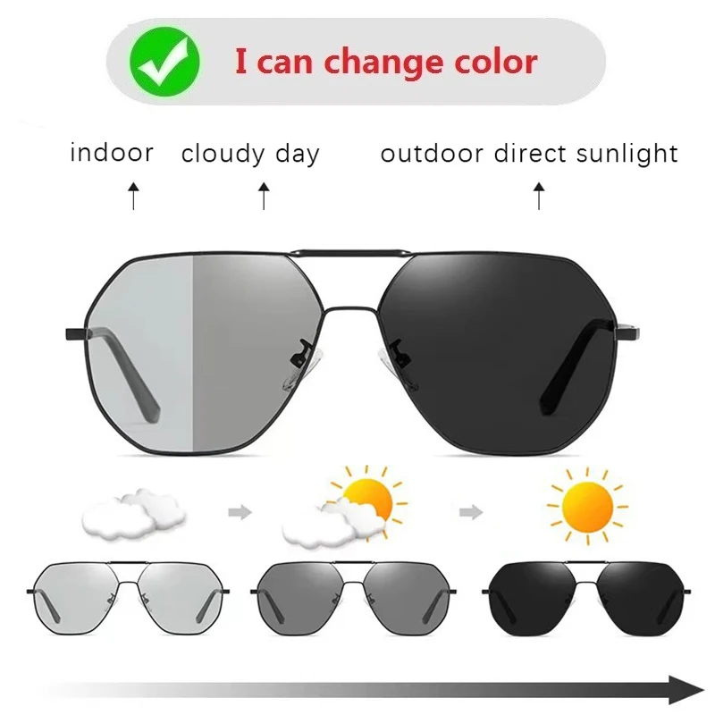 Photochromic-Sunglasses-Men-Polarized-Driving-Chameleon-Glasses-Male ...