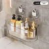 Multi-functional Perforation-free Suction Cup Bathroom Storage Shelf Rack for Toiletries and Kitchen Supplies 5