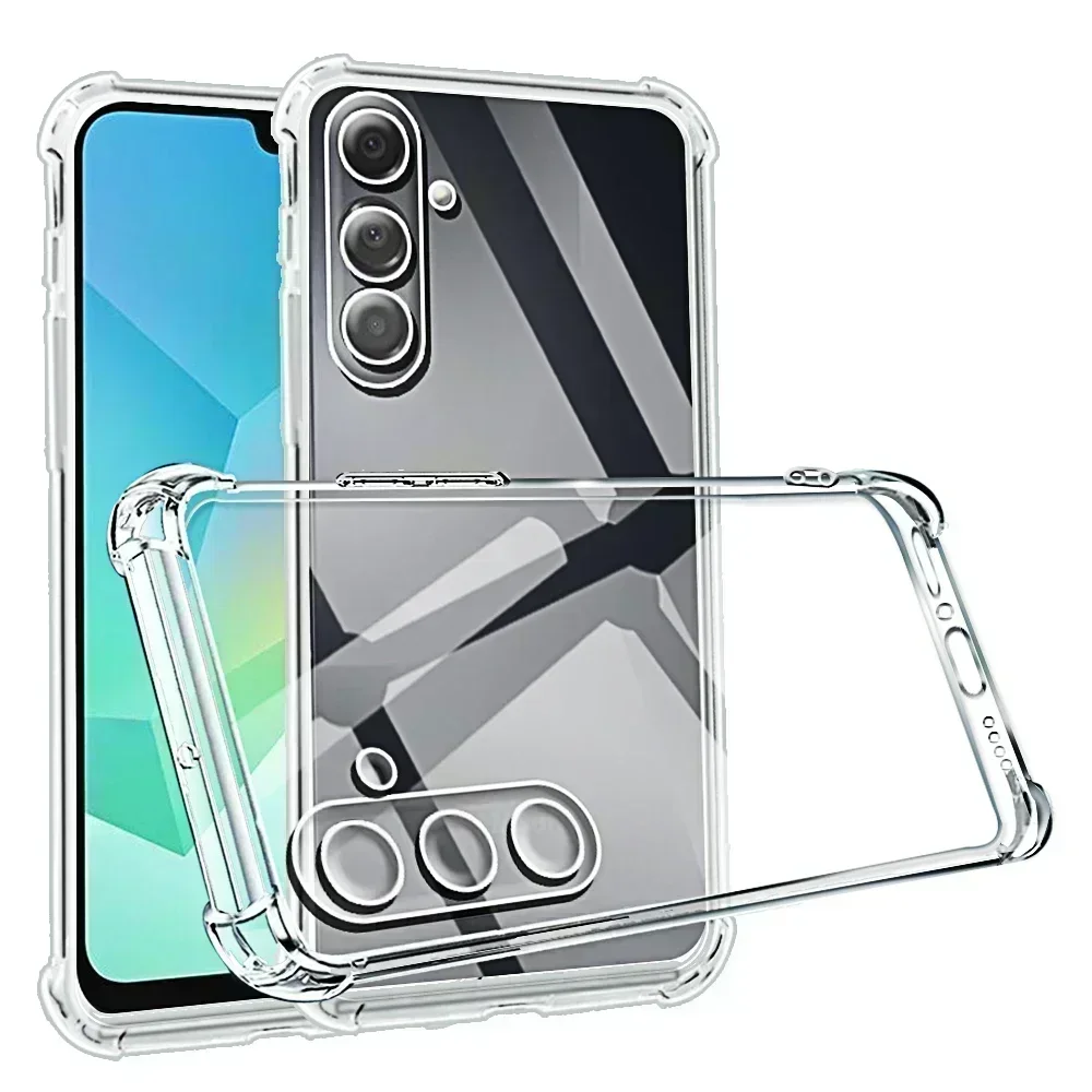 Stoßfeste Handyhülle für Samsung Galaxy A16 A06 4G Transparente Clera Rückseite Telefon A16 A55 A35 A25 A15 A05S M55 M35 M15 5G