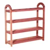 Cedar Shoe Rack Organizer Holds 12 Shoes Natural Cedar Wood 4-Tier Storage Shelf 1