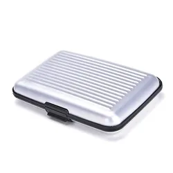 Sleek RFID Blocking Metal Card Holder - Waterproof Wallet for Secure Credit Card Protection (WHITE)