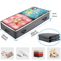 Underthebed Storage Bag Portable Foldable Quilt Bag Wardrobe Clothes Storage Box Large Capacity Dust Proof Organizing Box 1