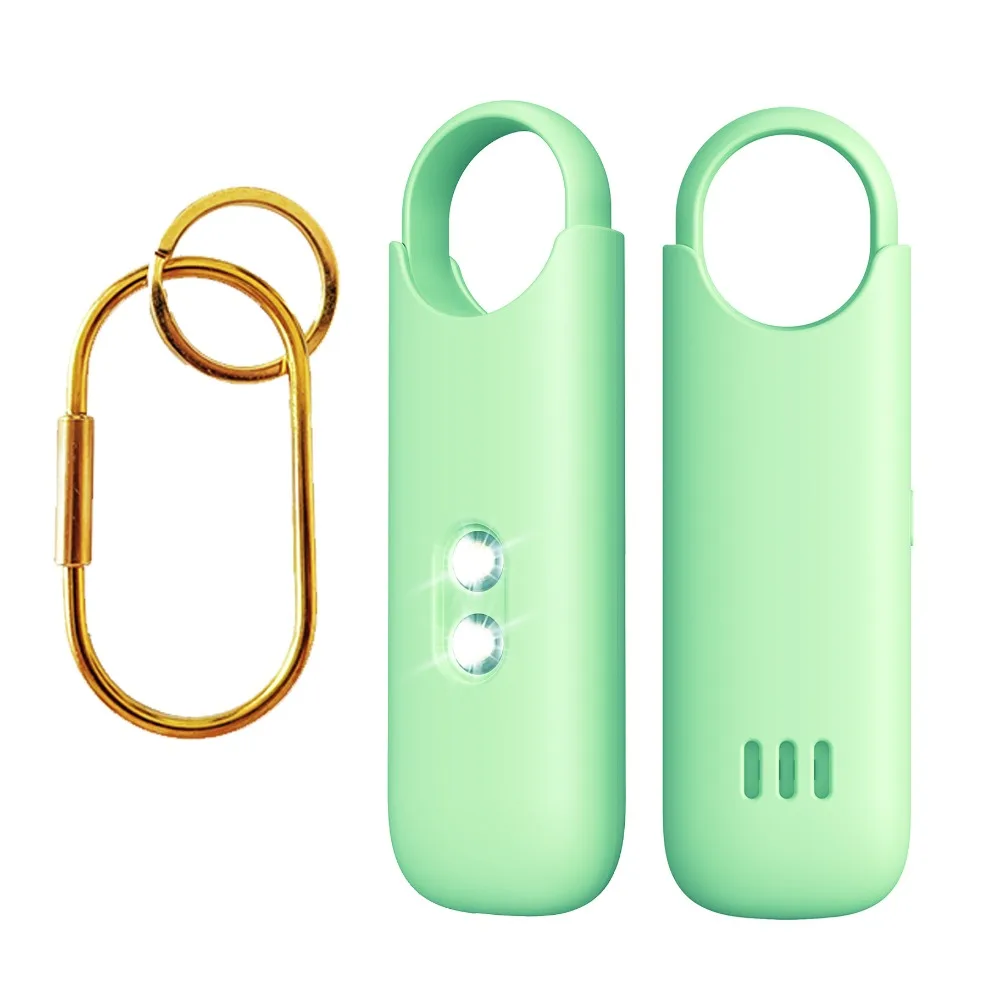 High-Decibel Rechargeable Personal Safety Alarm with Dual LED Light - Compact Self Defense Keychain