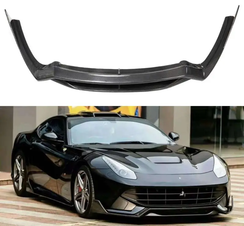 

Кованый передний бампер из натурального углеродного волокна, разветвители для губ, крышка для накладок на чашки для Ferrari F12 2013 2014 2015 2016