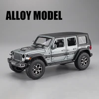1:32 Jeeps Wrangler Sahara Off-Road Alloy Model Car Toy Diecasts Metal Casting Sound and Light Car Toys For Children Vehicle 1