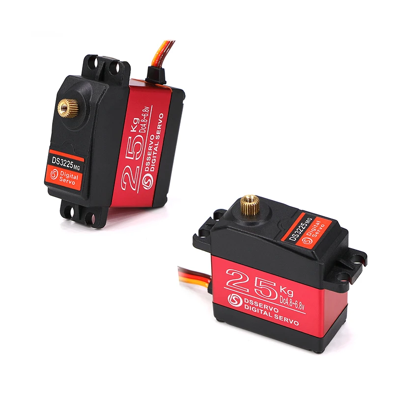 

DS3225 25 кг высокий крутящий момент металлический цифровой водонепроницаемый и сгорающий сервопривод Робот рука модель автомобиля альпинистское транспортное средство
