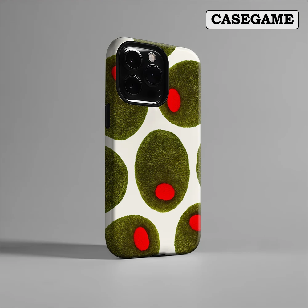 Olive Dot Double-Layer Must-Have Phone Case
