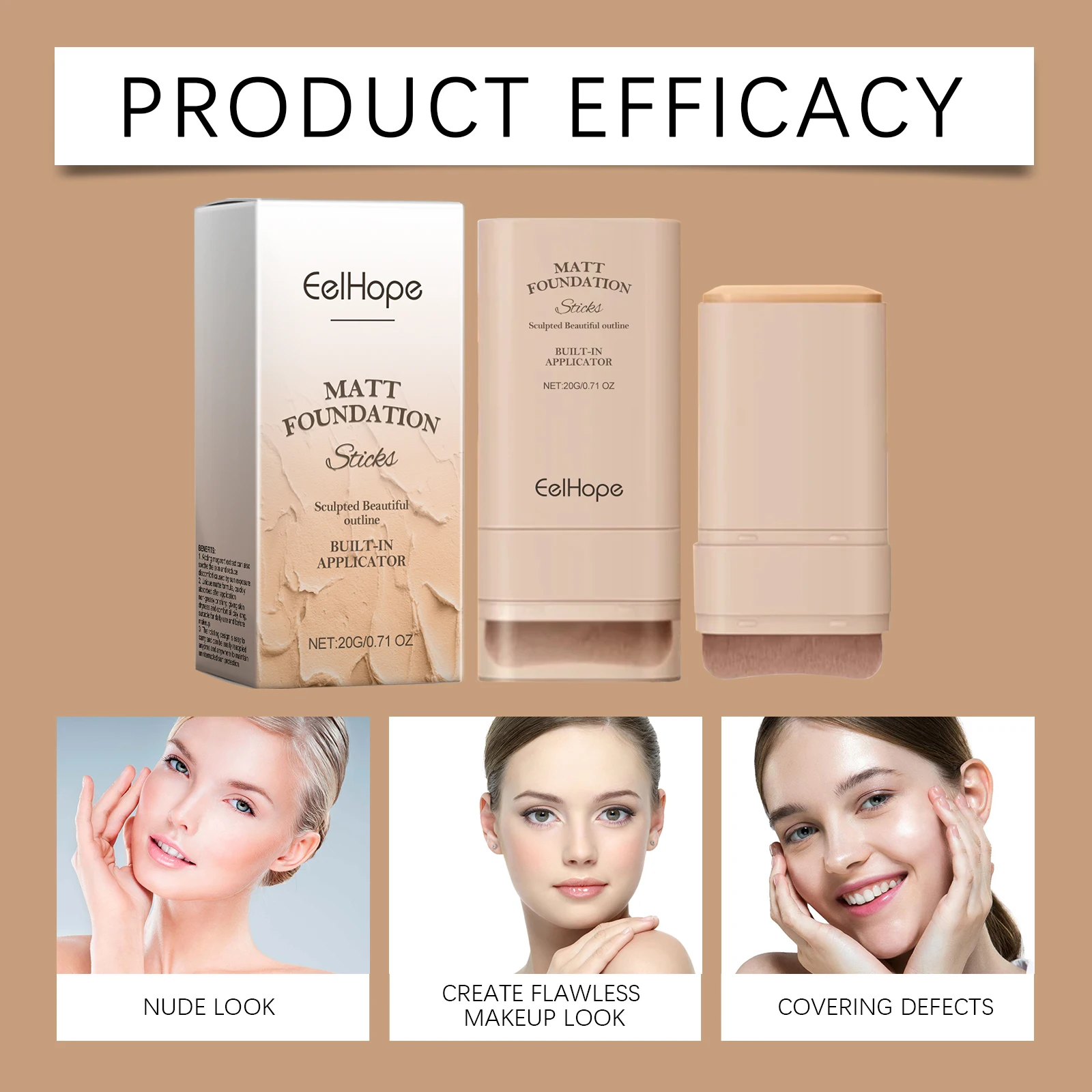 Niacinamide Face Light Foundation Stick Long Lasting Dark Circle Corrector Oil Control Full Cover Contour Facial Concealer Cream