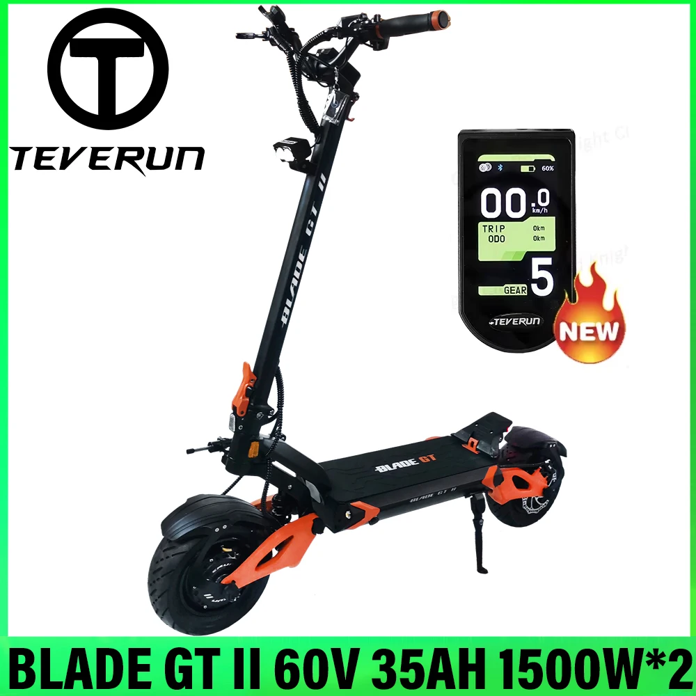 Original BLADE GT II 60V 26Ah Blade GT+ II 60V 35Ah TFT Display DualMotor 1500W*2 11inch Official Blade Electric Scooter