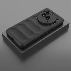 Silicone Matte Shockproof Phone Case - Sleek Protective Back Cover for ForNothingPhone3aPro (Black)
