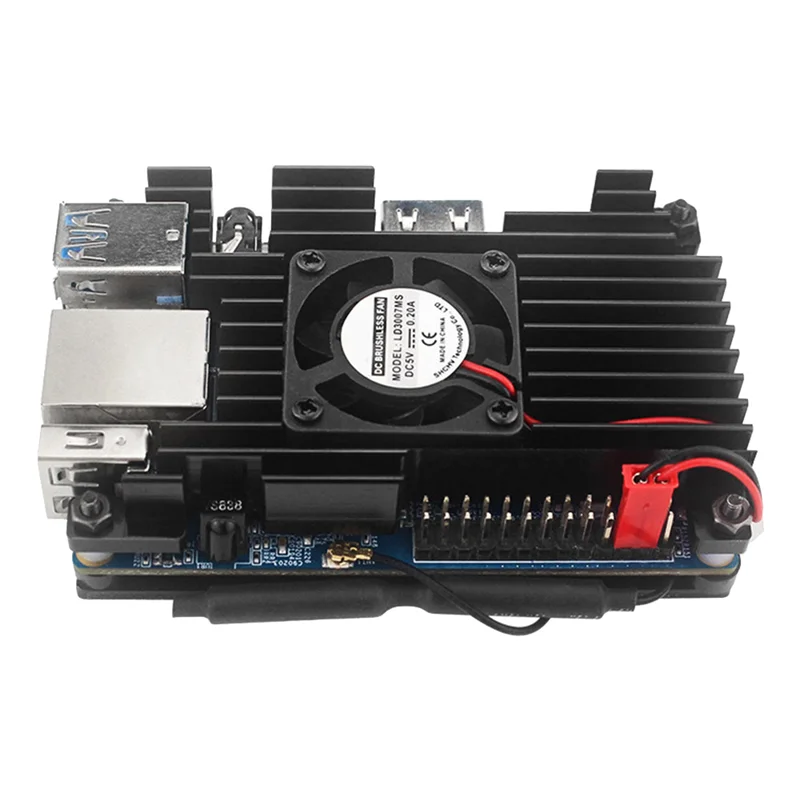 

Защитный чехол из алюминиевого сплава для Orange Pi 3 LTS с вентилятором охлаждения 30X30 + термоподушка активное пассивное охлаждение металлический корпус