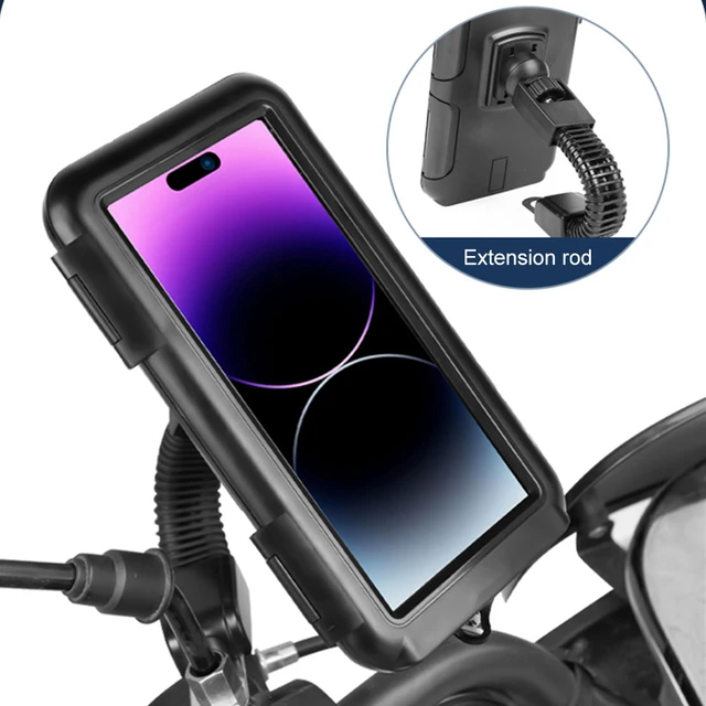 Support modèle 5 téléphone scooter moto vélo trottinette étanche à l'eau  tactile guidon rétroviseur - Équipement moto