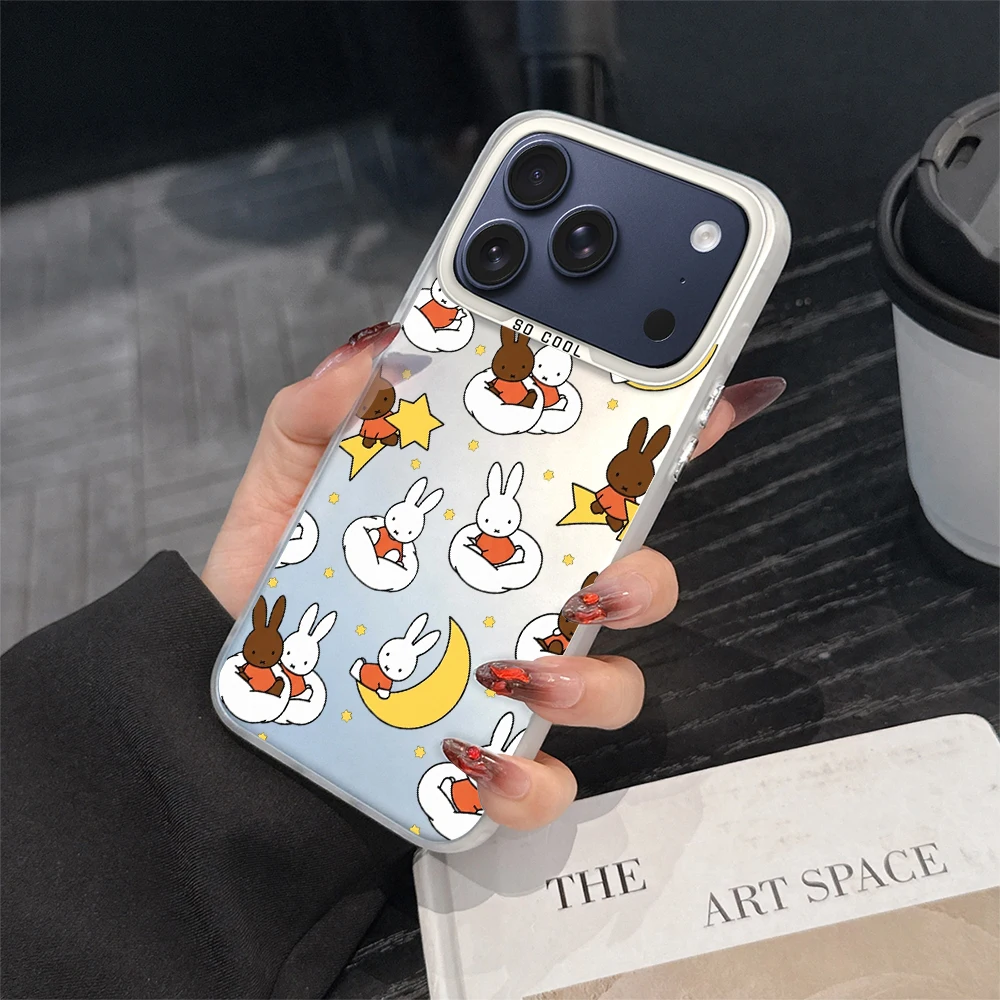 Silvery Electroplated Cartoon Miffy Phone Case Cover