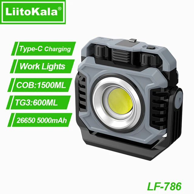 LiitoKala LF-786 Рабочие фонари + аккумулятор 26650 5000 мАч 1