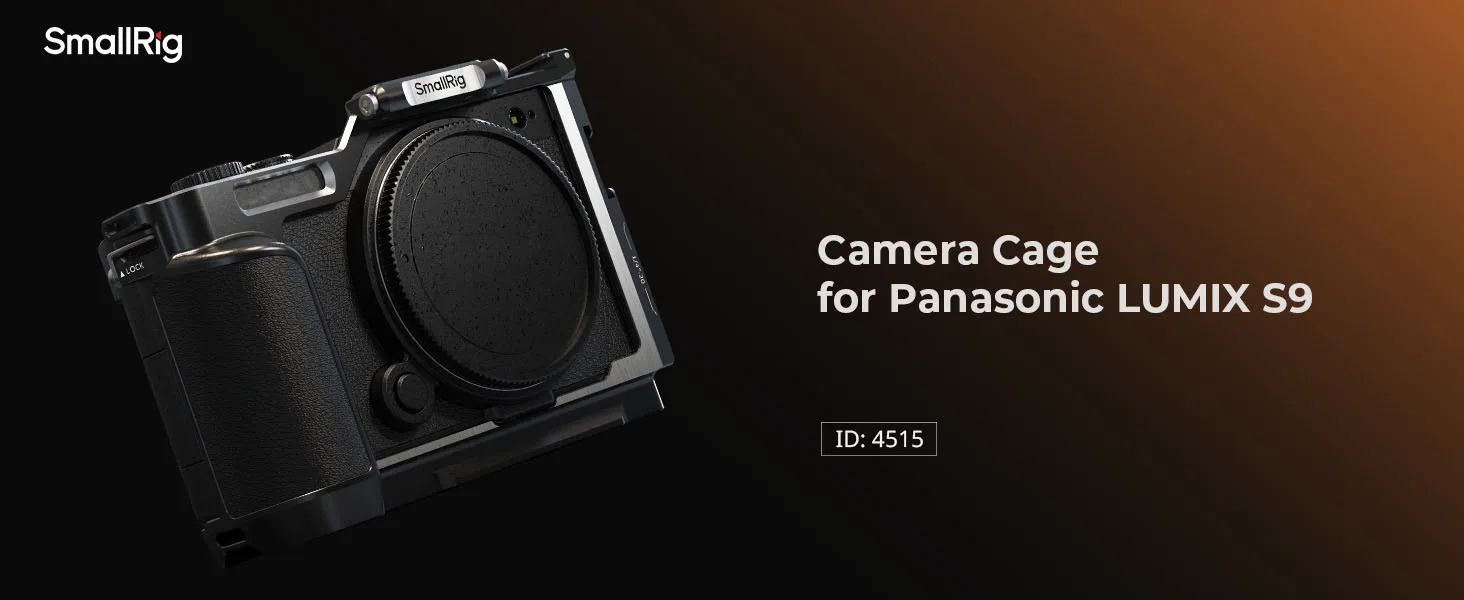S9 Camera Cage for Panasonic LUMIX S9, with Wooden Handgrip & Arca-Swiss Quick R