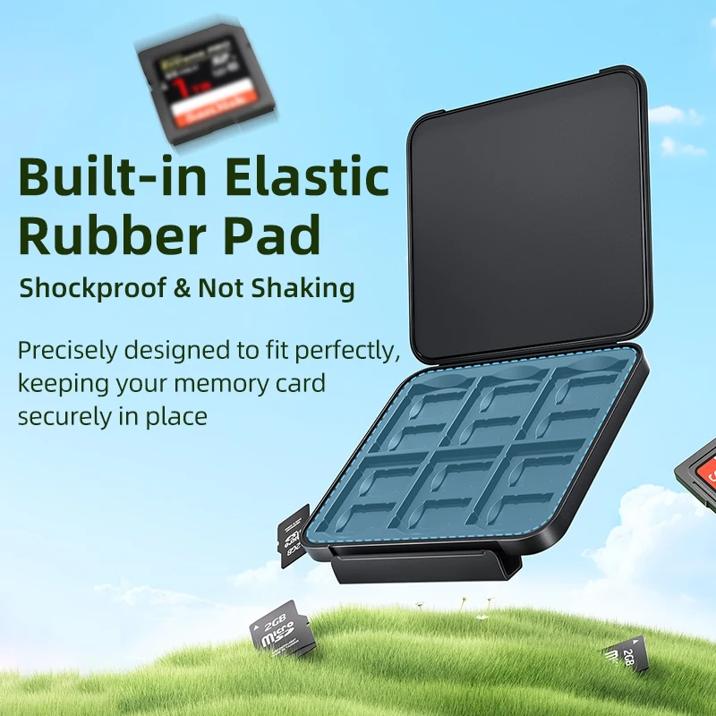 Card Case Holder Water Resistant,Anti-Shock Memory Card Case for SD/Micro SD TF Card  Storage Organizer Protector Cover Storage