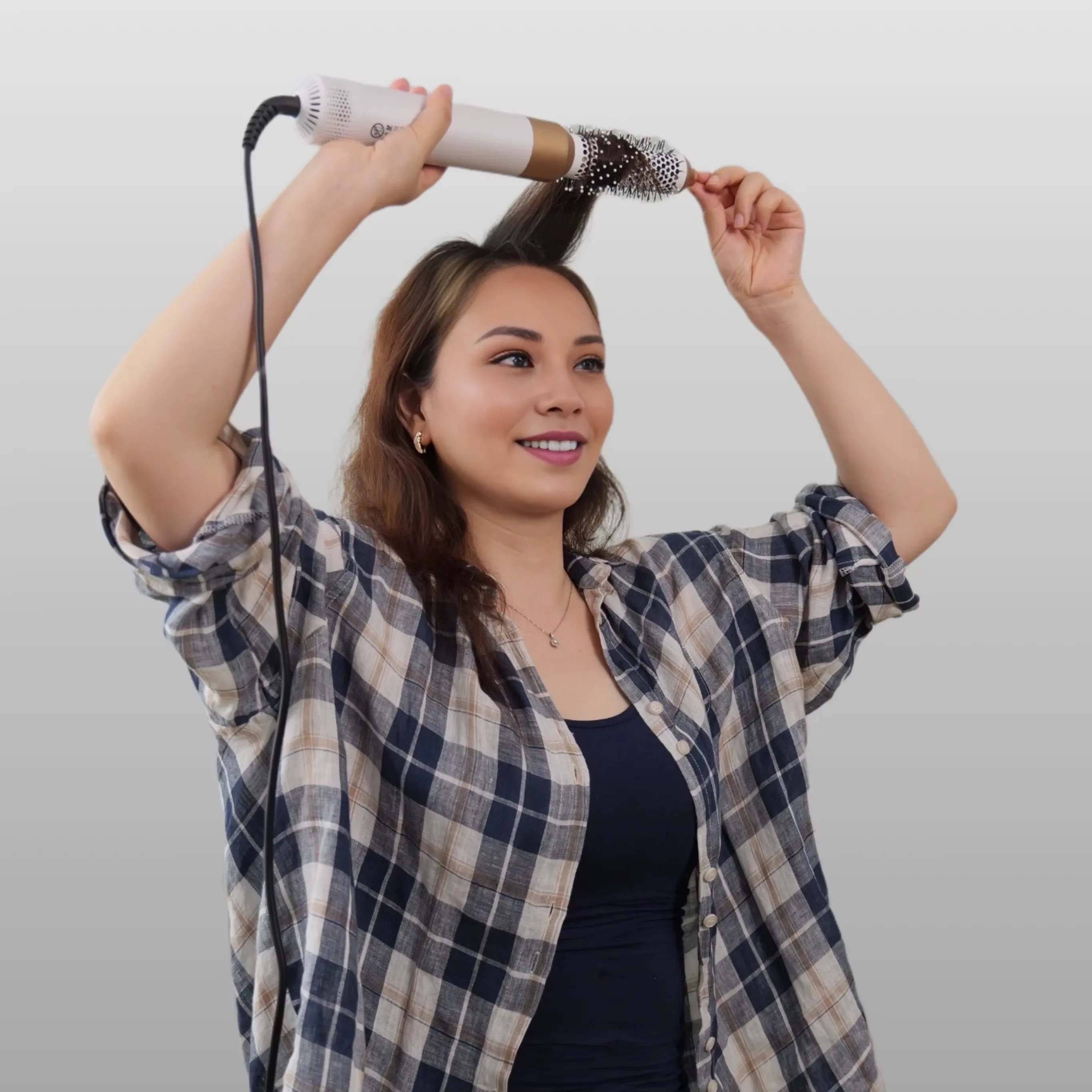 Professional 5 in1 Hair Dryer Hair Curling Iron Straightener Hot Air Brush Blow Dryer Multi Styler High Speed
