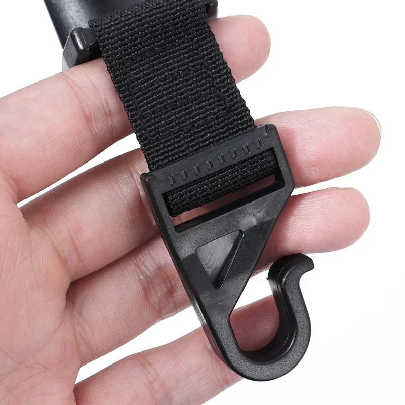 Car Headrest Hooks ABS Polyester Black Multipurpose Organizers