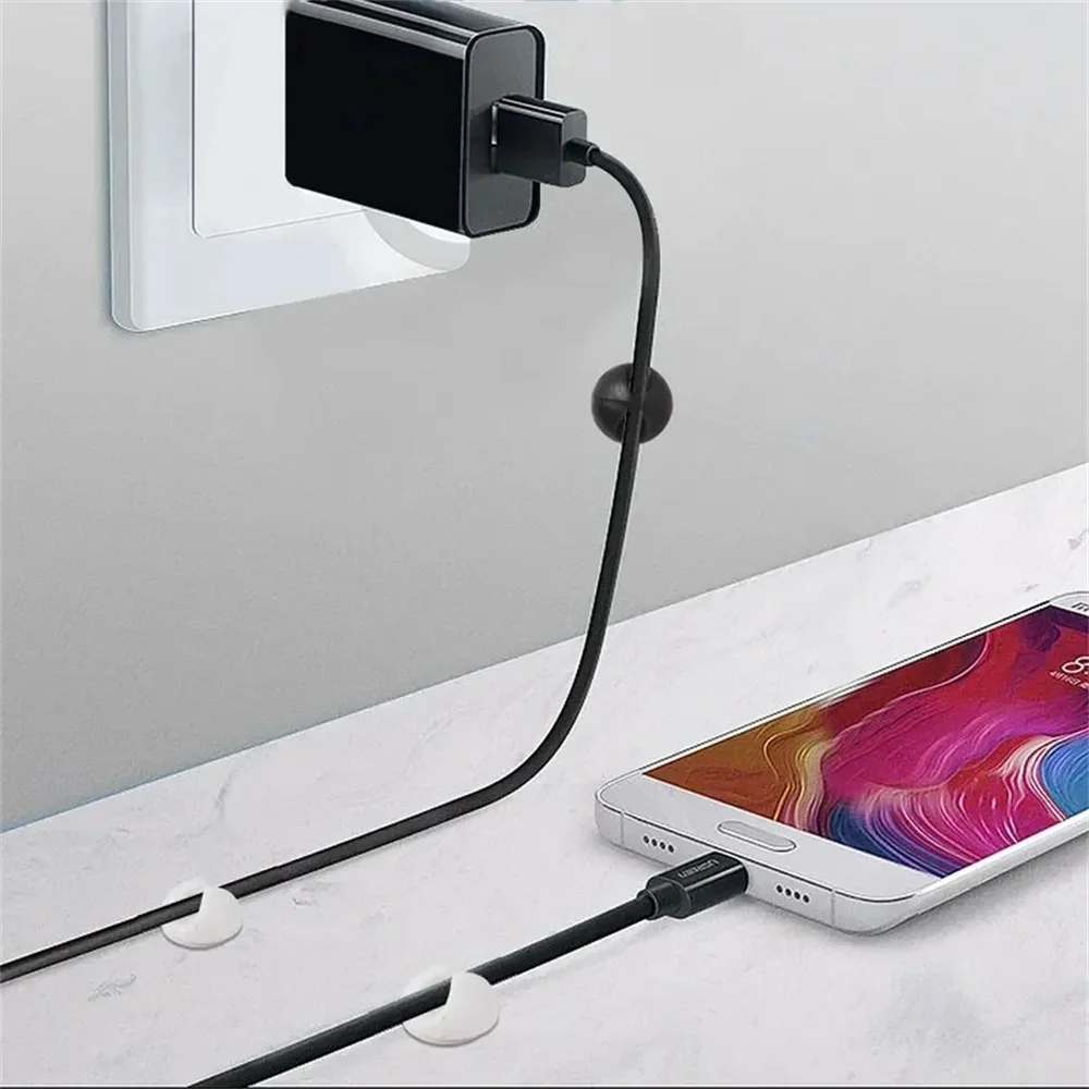 20PCS 실리콘 케이블 클립 USB 코드 와인더 데스크탑 관리 코드 클립 마우스 헤드폰 이어폰 케이블 홀더 보호대