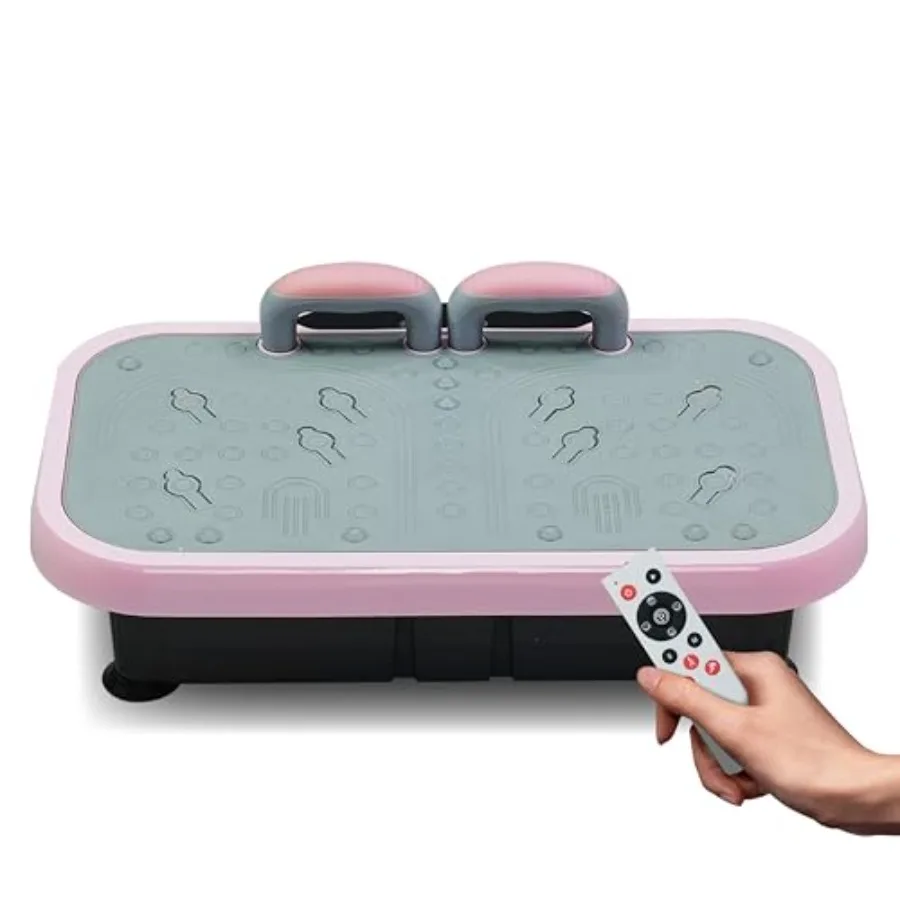 Silent Vibration Platform 10-Frequency Fitness Massage Machine for Unisex Weight Loss Fat Burner Body Shaking Device in Black w