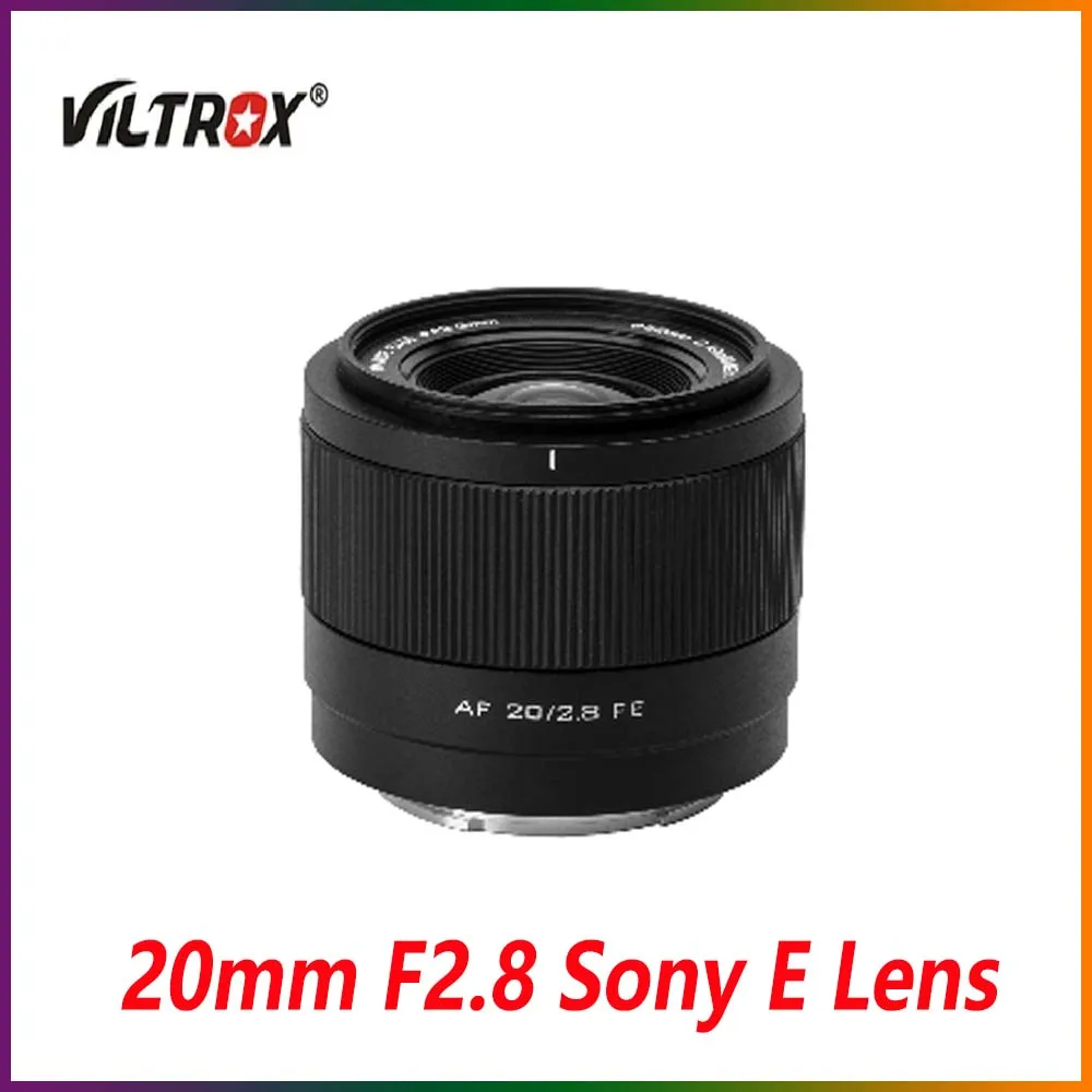 Viltrox 20Mm F2.8 Obiettivo Per Fotocamera Sony E Full Frame Obiettivo Vlog Con Messa A Fuoco Automatica Ultra Grandangolare Per Sony Zv-E1 A7Rv Zv-E1
