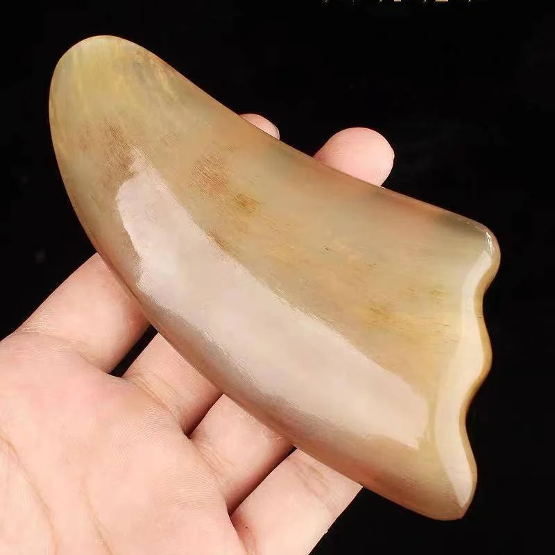 

1pcs Natural Sheep Scraper Thick Gua Sha Board Face Lifting Neck Thin Body Meridian Scraping Acupuncture Therapy Massage Tool
