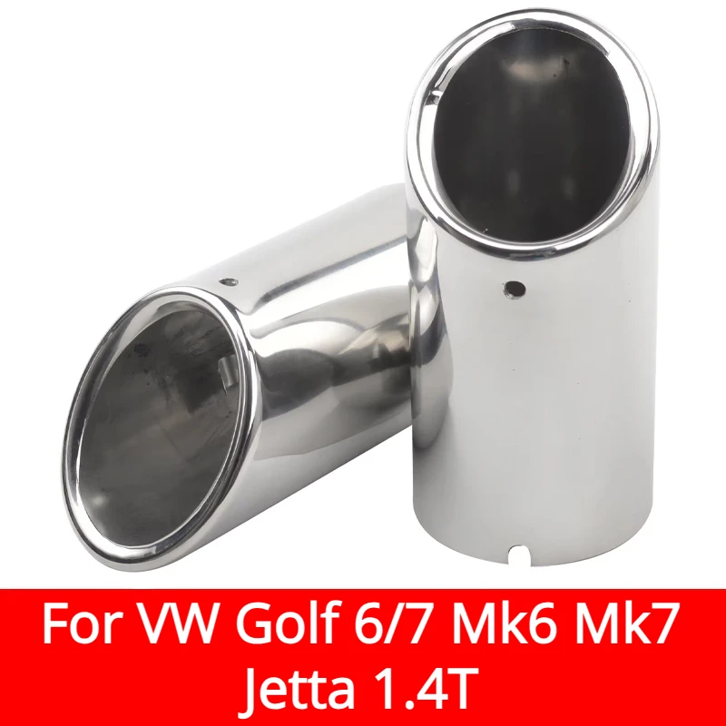 Exhaust Muffler Tip For VW Golf 6 7 Mk6 Mk7 New Lavida Bora Sagitar Tiguan Scirocco 1.4T Stainless Steel Exhaust Tip