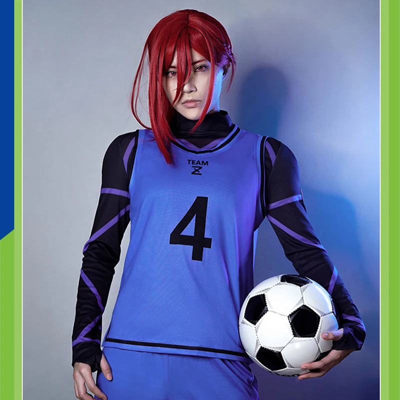 Seragam Olahraga Klub Sepak Bola Jersey Kostum Cosplay Anime Blue