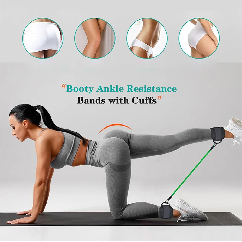 Ankle Support Cuffs and Resistance Bands Set