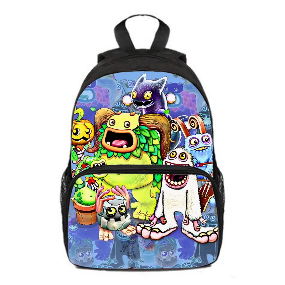 

New My Singing Monsters Surrounding Monster Concert Schoolbag Backpack Backpack for Primary and Secondary School Students